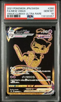 Pokemon Card Japanese PSA 10 Mew Vmax 280/184 UR Vmax Climax Full Art Gem Mint - Image 1