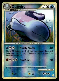 Quagsire HeartGold SoulSilver Holo Rare 9/123 2010 Pokemon TCG - Image 1
