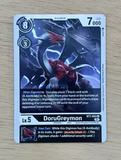 DORUGreymon Digimon Trading Card Game BT7-064 U Lv.5 Next Adventure Black - Image 1