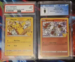 2021 MCDONALDS Pokemon- Pikachu (Meal Time) PSA 9 Scorbunny CGC 9 Lot of 2 HOLO - Image 1