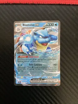 Pokemon Stellar Crown SV07 Blastoise ex 030/142 Double Rare NM - Image 1