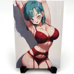 Dragon Ball Z Bulma Sexy Hot Anime Waifu Girl Lewd Doujin Goddess Story Art Card - Image 1