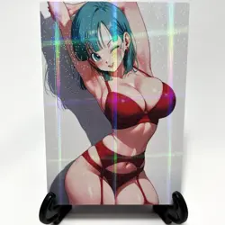 Dragon Ball Z Bulma Sexy Hot Anime Waifu Girl Lewd Doujin Goddess Story Art Card - Image 2