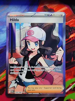 Pokemon TCG - Hilda #164/086 Full Art Ultra Rare White Flare NM - Image 1