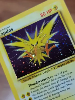 Zapdos 15/62 Fossil Thunderstorm Deck Exclusive Cosmos Holo Rare Pokemon - Image 2