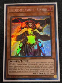 Yugioh Infernoble Knight - Renaud AMDE-EN038 Collector Rare 1st Ed NM - Image 1