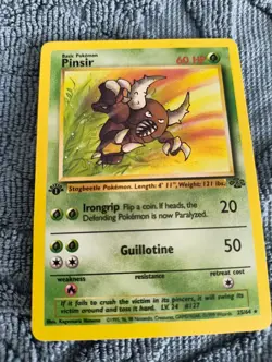 Pinsir 25/64 1st Edition Rare Jungle WOTC Pokemon Card - LP - Image 1
