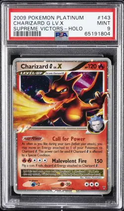 2009 POKEMON PLATINUM SUPREME VICTORS #143 CHARIZARD G LV.X-HOLO PSA 9 - Image 1