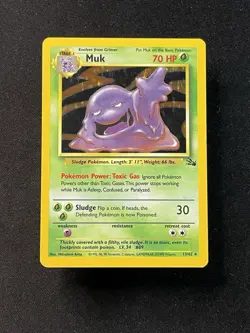 Vintage Muk 13/62 Fossil Holo Rare Pokemon Card WOTC | LP/MP - Image 1
