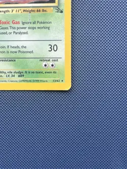 Muk 13/62 Holo Rare Pokemon Card Unlimited Edition Fossil Set 1999 WOTC - MP - Image 4