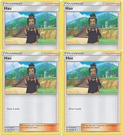 PLAYSET 4x HAU 120/149 - Sun Moon Base Set- Pokemon Trainer Card Set - Supporter - Image 1