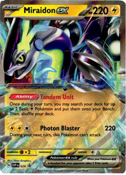 NM Pokemon Miraidon EX SVP028 SVP 28 Black Star Promo Card - Image 1