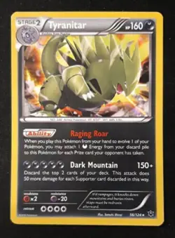 Pokemon Card Tyranitar Fates Collide Holo Rare 56/124 Near Mint - Image 1