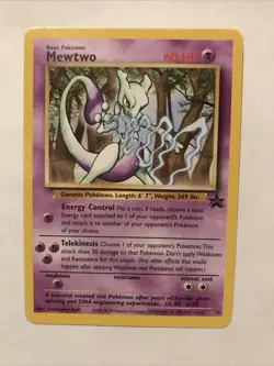 Pokemon Card Mewtwo Black Star Promo 12 Near Mint - Image 1