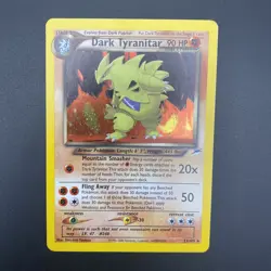 Dark Tyranitar Holo Rare Card 11/105 Neo Destiny 2000 Beautiful Card! With SWIRL - Image 1