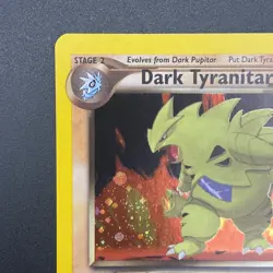Dark Tyranitar Holo Rare Card 11/105 Neo Destiny 2000 Beautiful Card! With SWIRL - Image 2