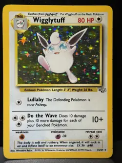 Wigglytuff 16/64 WOTC Jungle Rare Unlimited Holo Holo Pokemon Card LP - Image 1