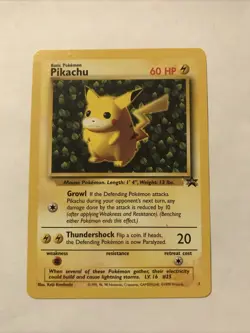 Pokemon "Ivy" PIKACHU Card BLACK STAR PROMO Set #1 Wizard of the Coast League NM - Image 1