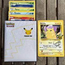 Pokemon First Partner 25th Anniversary Jumbo Card Set + Veronica Taylor Auto - Image 1
