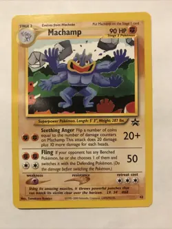 Machamp - 43 - Pokemon Wizards Black Star Promo Card NM - Image 1