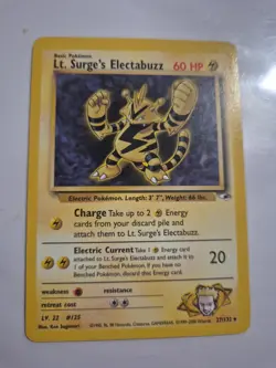 Pokemon TCG LT Surge's Electabuzz Gym Heroes 27/132 Regular Rare HP - Image 1