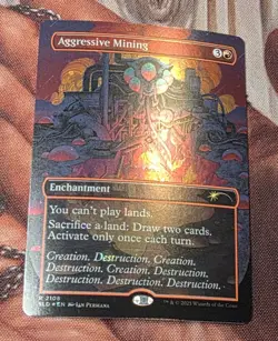 1x GALAXY FOIL Aggressive Mining MTG SLD Secret Lair NM - Image 1