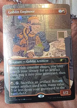 1x GALAXY FOIL Goblin Engineer MTG SLD Secret Lair NM - Image 1
