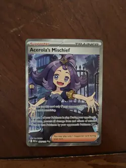 Pokemon TCG Acerola's Mischief Full Art Ultra Rare NM Condition - Image 1