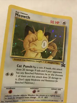 Pokemon Meowth Nintendo Black Star Promo 10 Holo Pokemon Card - Image 2