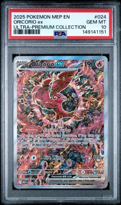 2025 POKEMON MEP EN-ME BLACK STAR PROMO #024 ORICORIO EX PSA 10 - Image 1