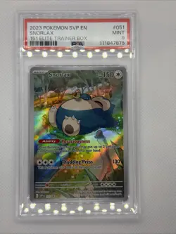 2023 POKEMON SVP EN SNORLAX 151 ETB #51 PSA 9 - Image 1