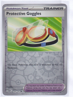 Protective Goggles 164/165 - Pokemon Scarlet & Violet 151 - Reverse Holo - Image 1