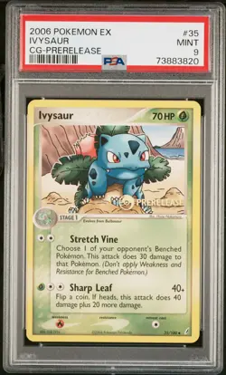 IVYSAUR 35/100 PRERELEASE CRYSTAL GUARDIANS POKEMON PSA 9 - Image 1