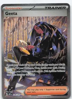 Geeta 226/197 Special Illustration Rare Holo SV03: Obsidian Flames NM Pokemon - Image 1