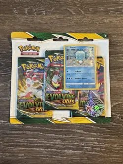 POKEMON SWORD SHIELD EVOLVING SKIES 3-PACK Blister BOOSTER EISCUE PROMO SEALED - Image 1