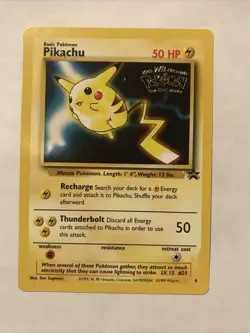 WOTC Black Star Pikachu Gold Lightning Bolt Stamp Movie Promo #4 Pokemon - Image 1