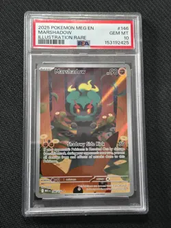 2025 Pokemon Mega MEG En Marshadow Illustration Rare #146 PSA 10 NEW CERT - Image 1