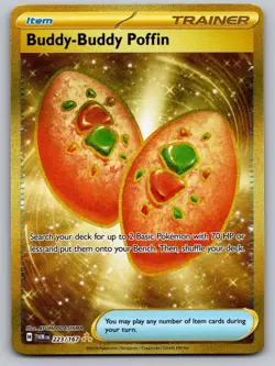 Buddy-Buddy Poffin 223/167 Hyper Rare Twilight Masquerade Pokemon Near Mint - Image 1