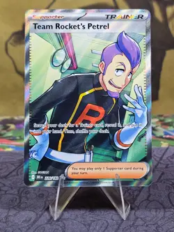 Team Rocket's Petrel 226/182 Sv10: Destined Rivals Pokemon Full Art Holo NM - Image 1