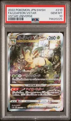 2022 Pokemon SWSH VSTAR Universe JP Leafeon Special Art Rare #210/172 PSA 10 210 - Image 1