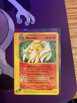 Pokemon TCG Ninetales Expedition Base Set 57/165 Regular Rare - Image 1