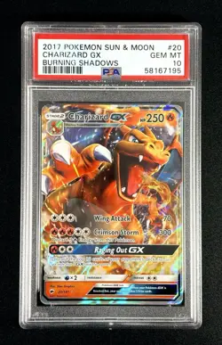 CHARIZARD GX #20/147 - 2017 POKEMON SUN & MOON BURNING SHADOWS PSA 10 - Image 1