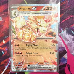 Pokemon Arcanine EX Tera Double Rare Holo SV01 032/198 280 HP Stage 1 English - Image 1