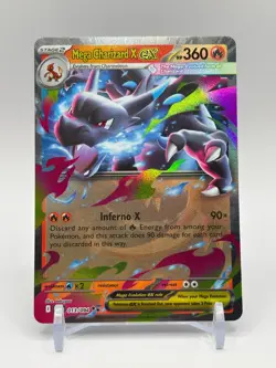 Mega Charizard X ex 013/094 Phantasmal Flames Holo Pokemon TCG English - Image 1
