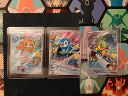 First Partner Series 1 Turtwig Chimchar Piplup Promo Set 040 041 042 Pokemon TCG - Image 1