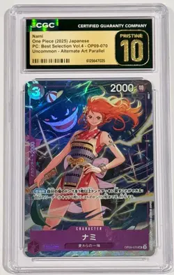 2025 One Piece Nami OP09-070 Alternate Art CGC 10 Pristine Premium Best Japanese - Image 1