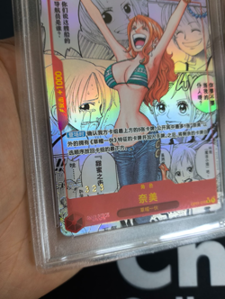 Chinese PSA10 ONE PIECE Card Nami OP01-016 Manga Alt Art Parallel The Best - Image 3