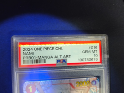 Chinese PSA10 ONE PIECE Card Nami OP01-016 Manga Alt Art Parallel The Best - Image 4