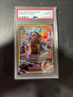 PSA 10 GEM MT 2025 One Piece EB02 EN Monkey D. Luffy #061 - Image 1