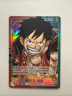 One Piece Card Game Monkey D. Luffy OP01-003 L Korean Ver Near Mint - Image 1